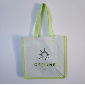 Aerie OFFLINE Light Green and Cream Tote